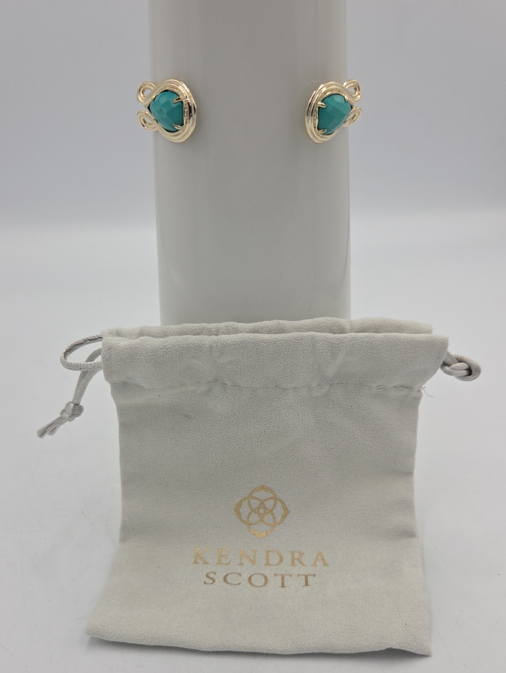 Kendra Scott Andy Gold Cuff Bracelet with Turquoise Stones